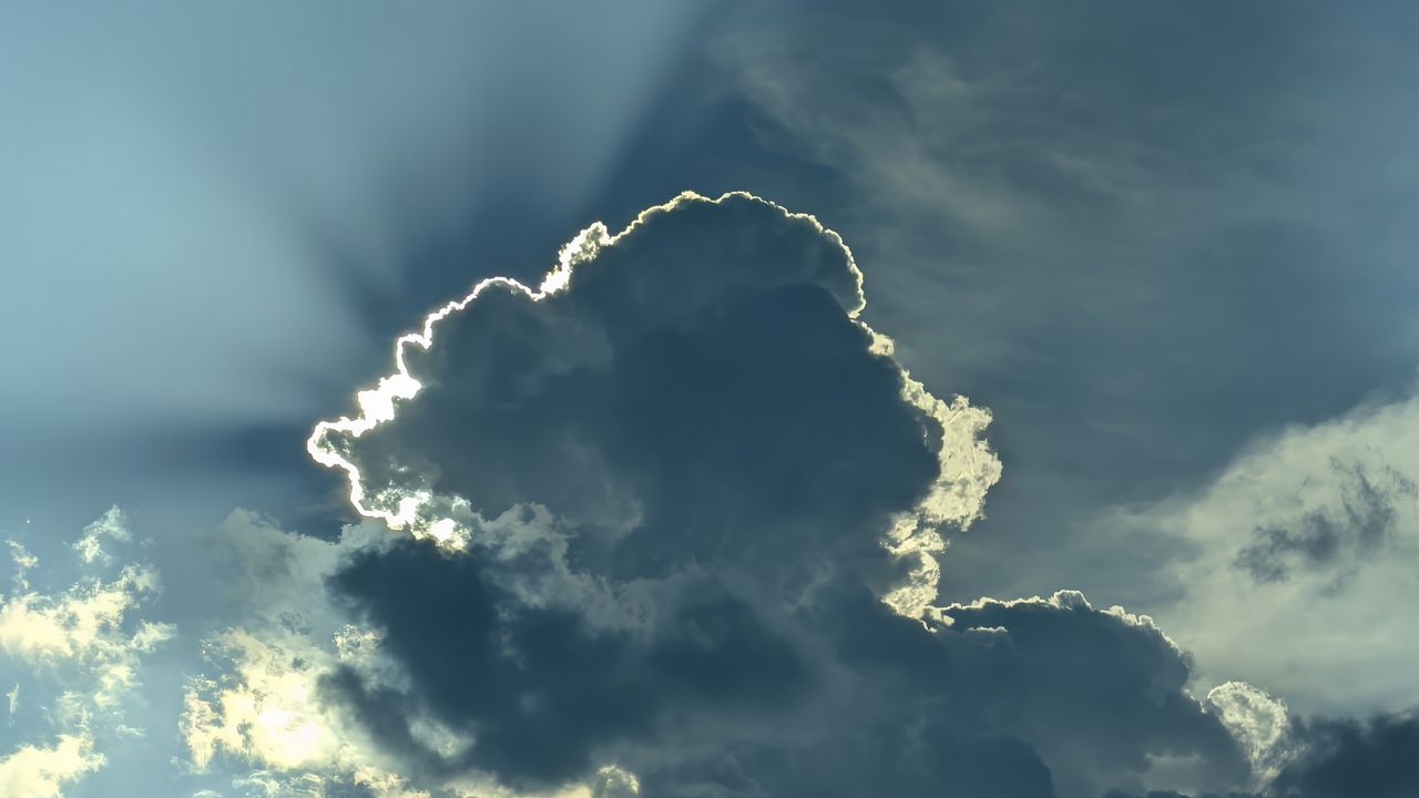 Wallpaper clouds, sky, shadow, light, blue