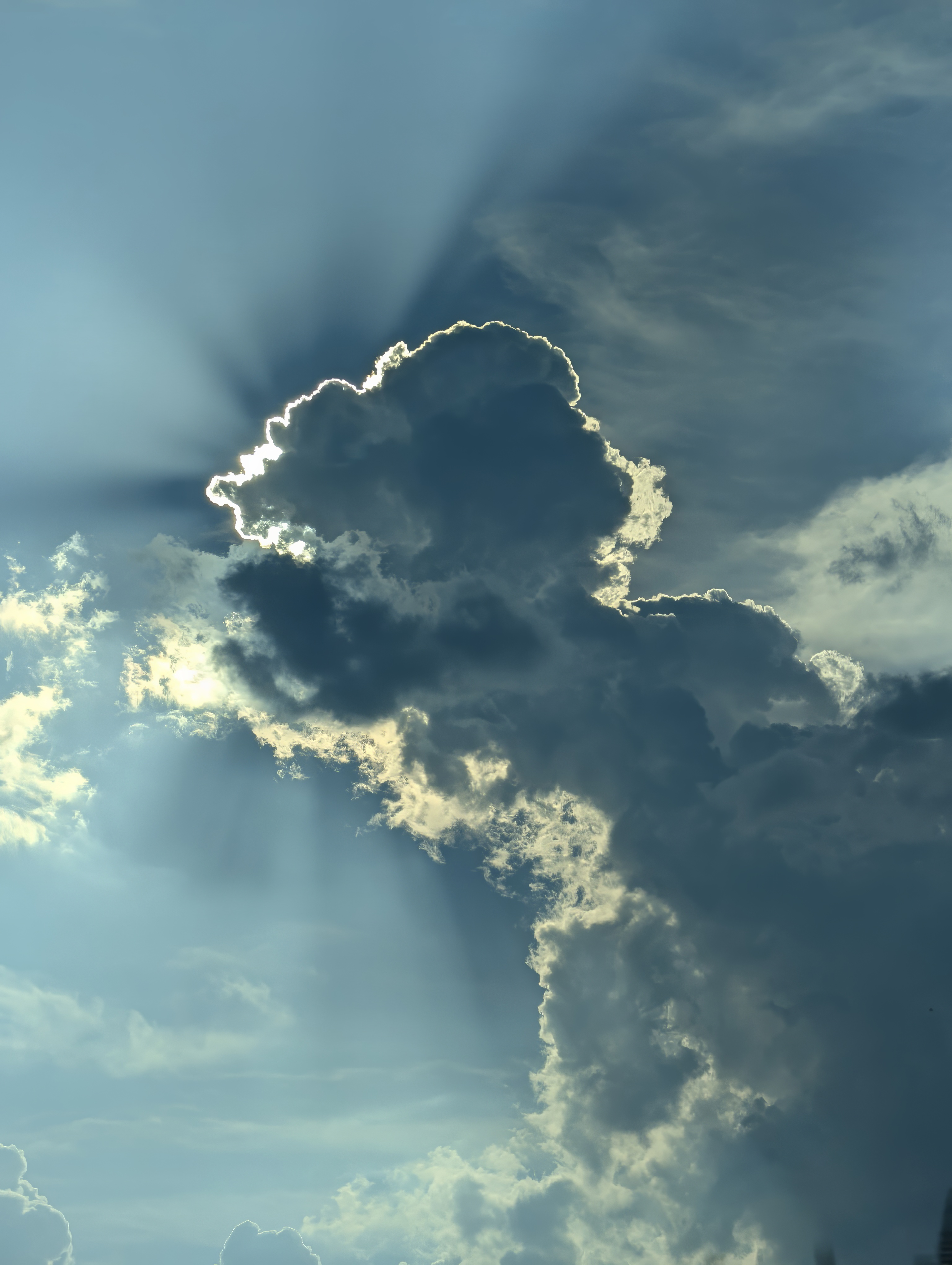 3072x4080 Wallpaper clouds, sky, shadow, light, blue