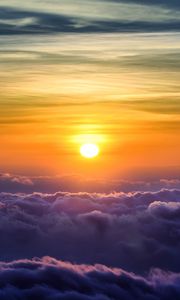 Preview wallpaper clouds, sky, sun, porous, light