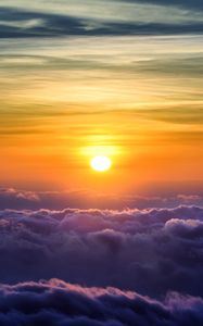 Preview wallpaper clouds, sky, sun, porous, light