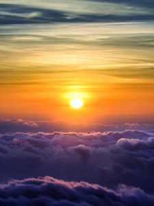 Preview wallpaper clouds, sky, sun, porous, light