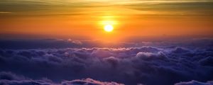 Preview wallpaper clouds, sky, sun, porous, light