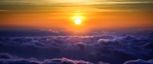 Preview wallpaper clouds, sky, sun, porous, light