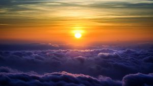 Preview wallpaper clouds, sky, sun, porous, light