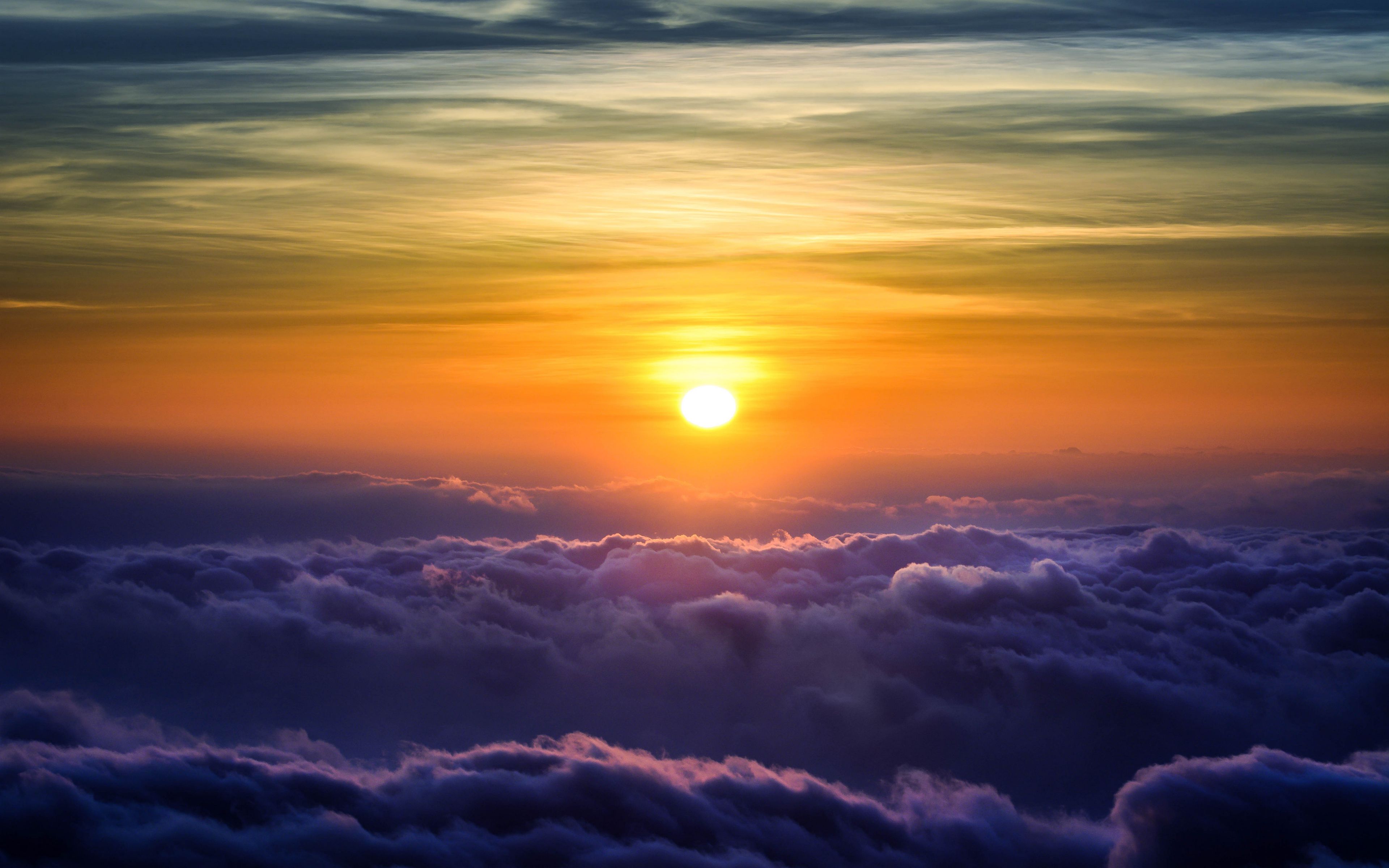 Download Wallpaper 3840x2400 Clouds Sky Sun Porous Light 4k Ultra