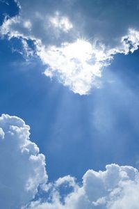 Preview wallpaper clouds, sky, sun, beams, day