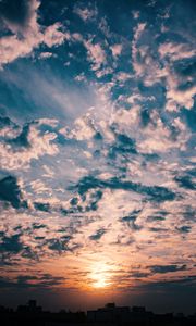 Preview wallpaper clouds, sky, sunset