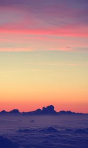 Preview wallpaper clouds, sky, sunset, porous