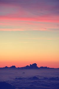 Preview wallpaper clouds, sky, sunset, porous