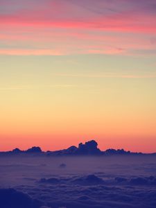 Preview wallpaper clouds, sky, sunset, porous