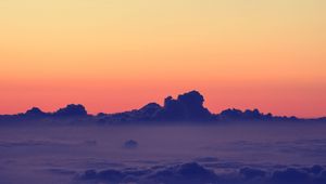 Preview wallpaper clouds, sky, sunset, porous