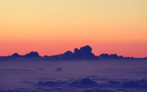 Preview wallpaper clouds, sky, sunset, porous