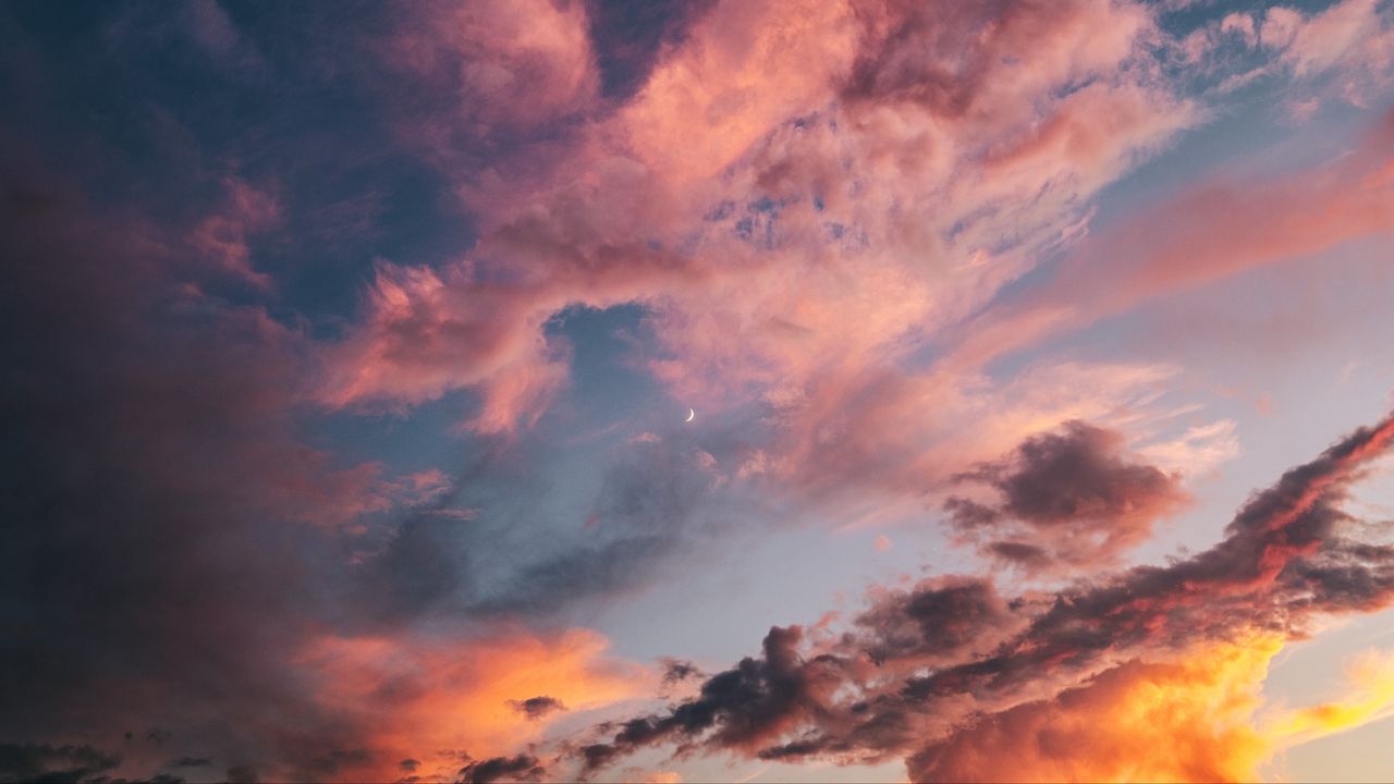 Wallpaper clouds, sky, sunset, dawn, porous