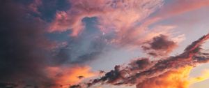 Preview wallpaper clouds, sky, sunset, dawn, porous