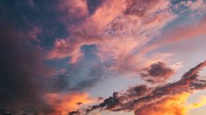 Preview wallpaper clouds, sky, sunset, dawn, porous