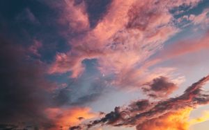 Preview wallpaper clouds, sky, sunset, dawn, porous