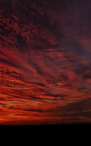 Preview wallpaper clouds, sky, sunset, dark, nature