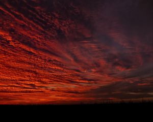 Preview wallpaper clouds, sky, sunset, dark, nature