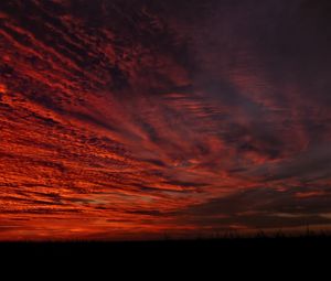 Preview wallpaper clouds, sky, sunset, dark, nature