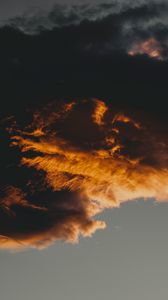 Preview wallpaper clouds, sky, sunset, porous, dark