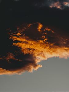 Preview wallpaper clouds, sky, sunset, porous, dark