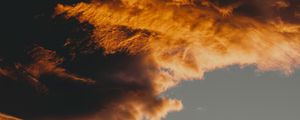 Preview wallpaper clouds, sky, sunset, porous, dark
