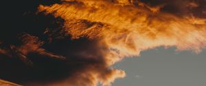 Preview wallpaper clouds, sky, sunset, porous, dark