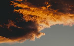 Preview wallpaper clouds, sky, sunset, porous, dark