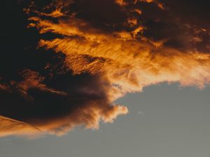 Preview wallpaper clouds, sky, sunset, porous, dark