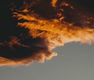 Preview wallpaper clouds, sky, sunset, porous, dark