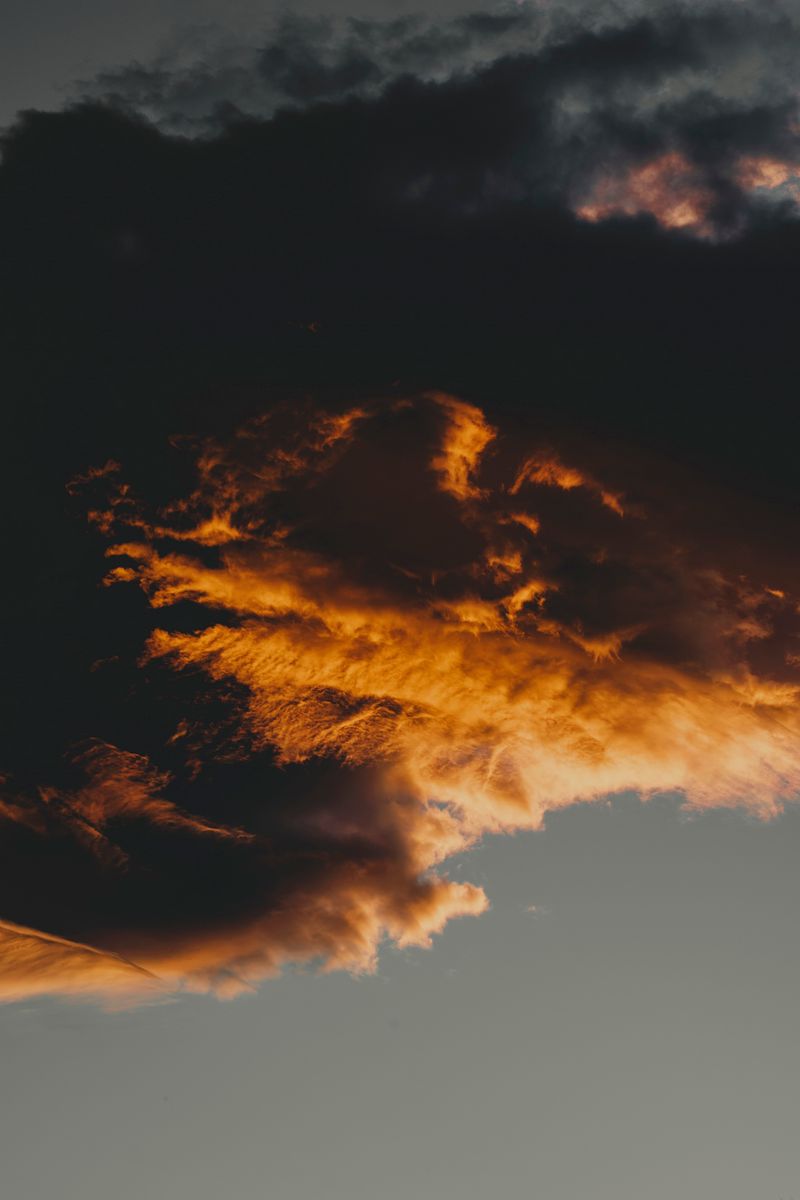 Download Wallpaper 800x1200 Clouds Sky Sunset Porous Dark Iphone 4s