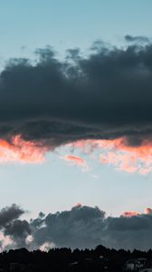 Preview wallpaper clouds, sky, sunset, porous, evening