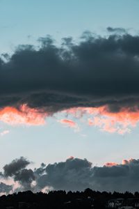 Preview wallpaper clouds, sky, sunset, porous, evening