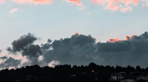 Preview wallpaper clouds, sky, sunset, porous, evening