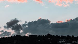 Preview wallpaper clouds, sky, sunset, porous, evening