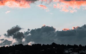 Preview wallpaper clouds, sky, sunset, porous, evening