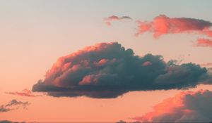 Preview wallpaper clouds, sky, sunset, pink