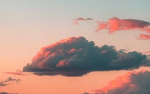 Preview wallpaper clouds, sky, sunset, pink