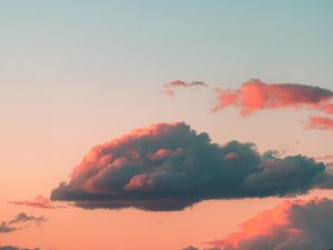 Preview wallpaper clouds, sky, sunset, pink
