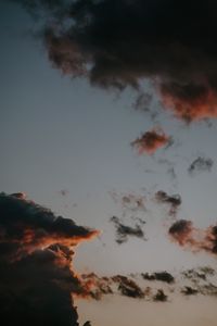 Preview wallpaper clouds, sky, sunset, dusk, evening