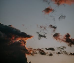 Preview wallpaper clouds, sky, sunset, dusk, evening