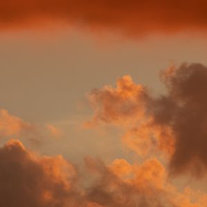 Preview wallpaper clouds, sky, sunset, beautiful, orange