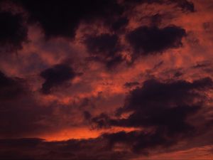 Preview wallpaper clouds, sky, sunset, dusk, pink