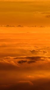 Preview wallpaper clouds, sky, sunset, yellow