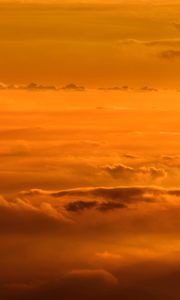 Preview wallpaper clouds, sky, sunset, yellow