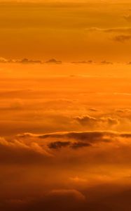 Preview wallpaper clouds, sky, sunset, yellow