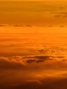 Preview wallpaper clouds, sky, sunset, yellow