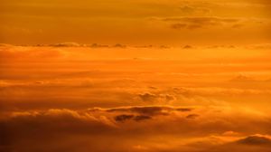 Preview wallpaper clouds, sky, sunset, yellow