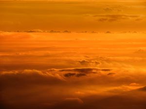 Preview wallpaper clouds, sky, sunset, yellow