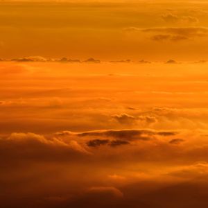 Preview wallpaper clouds, sky, sunset, yellow